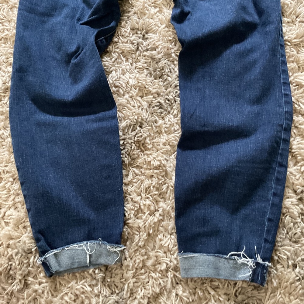 KUT from the Kloth Carlo Ankle Skinny Jeans Dark Wash Raw Hem Womens 12 - Picture 5 of 10